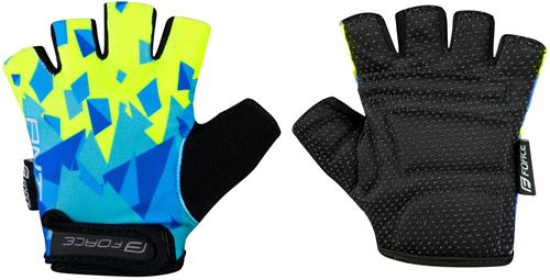 FORCE ANT KID, modro-fluo rukavice veľkosť S