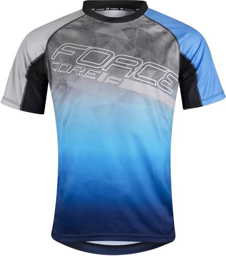 Force dres MTB CORE šedo-modrý vel.S