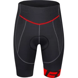 FORCE kraťasy do pasu s vložkou B30, črn-červené vel.XL