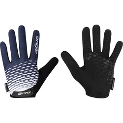 FORCE MTB ANGLE letné rukavice bielo-modré veľkosť XS