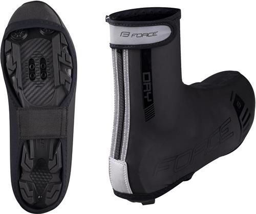 FORCE PU DRY MTB návleky na tretry, černé vel.L