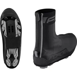 FORCE RAINY MTB návleky na nohy, čierne veľkosť L
