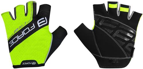 FORCE RIVAL, letné rukavice fluo-black veľkosť XL