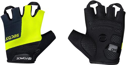 FORCE SECTOR Gel, letní rukavice černo-fluo vel.XL