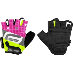 FORCE SQUARE KID, fluo ružové rukavice veľkosť L