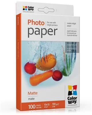 Fotopapier ColorWay/ matný 190g/m2, 10x15 / 100 ks