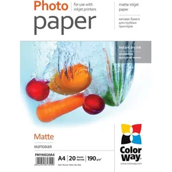 Fotopapier ColorWay matný 190g/m2 A4 20ks