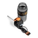 G21 Láhev na pití 600 ml 2v1, šedá zmrzlá