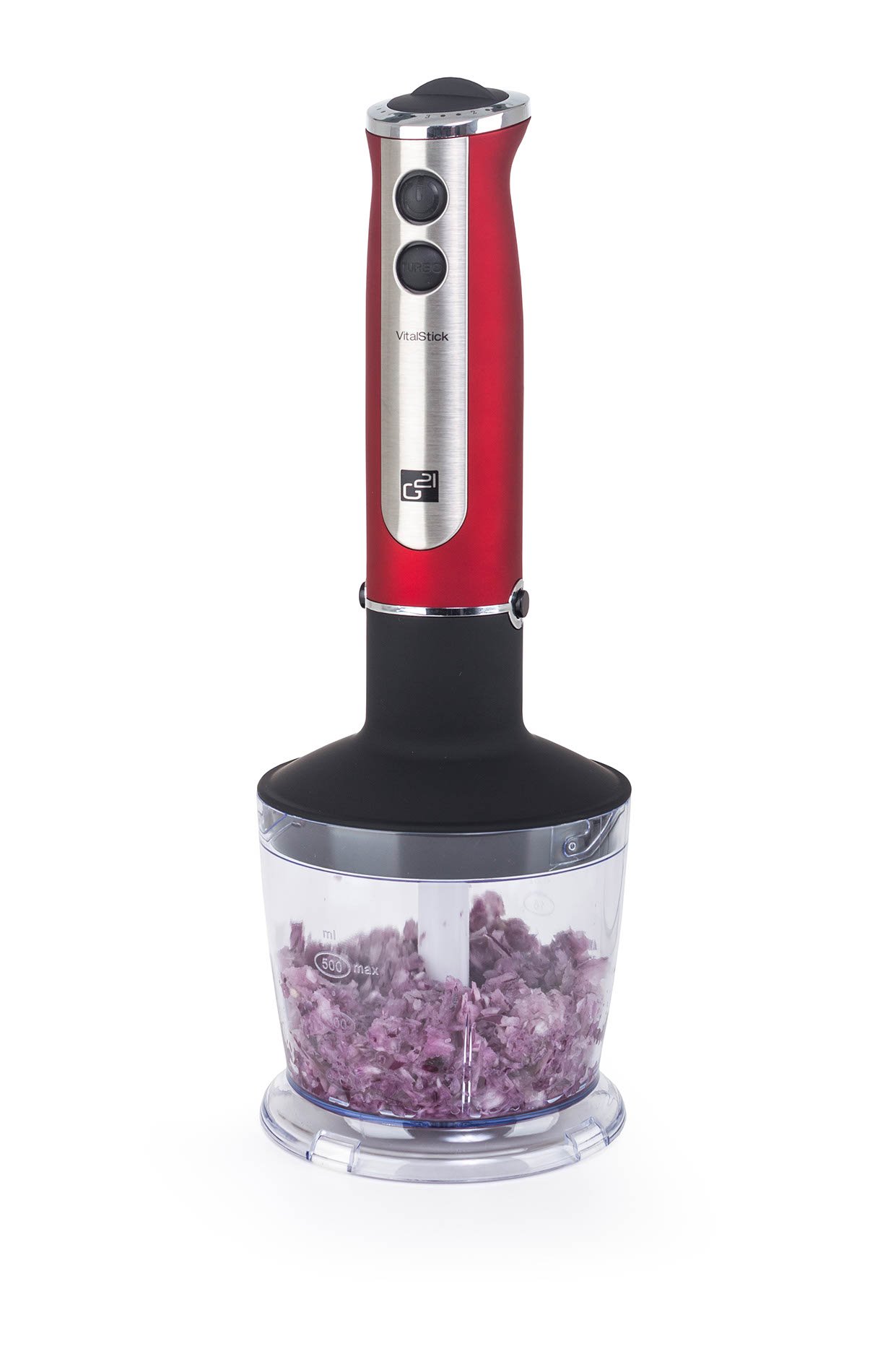 G21 VitalStick červeno-čierny tyčový mixér, 800 W