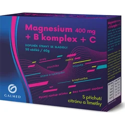 GALMED Magnesium 400mg + B komplex + Vitamin C, 30 sáčků