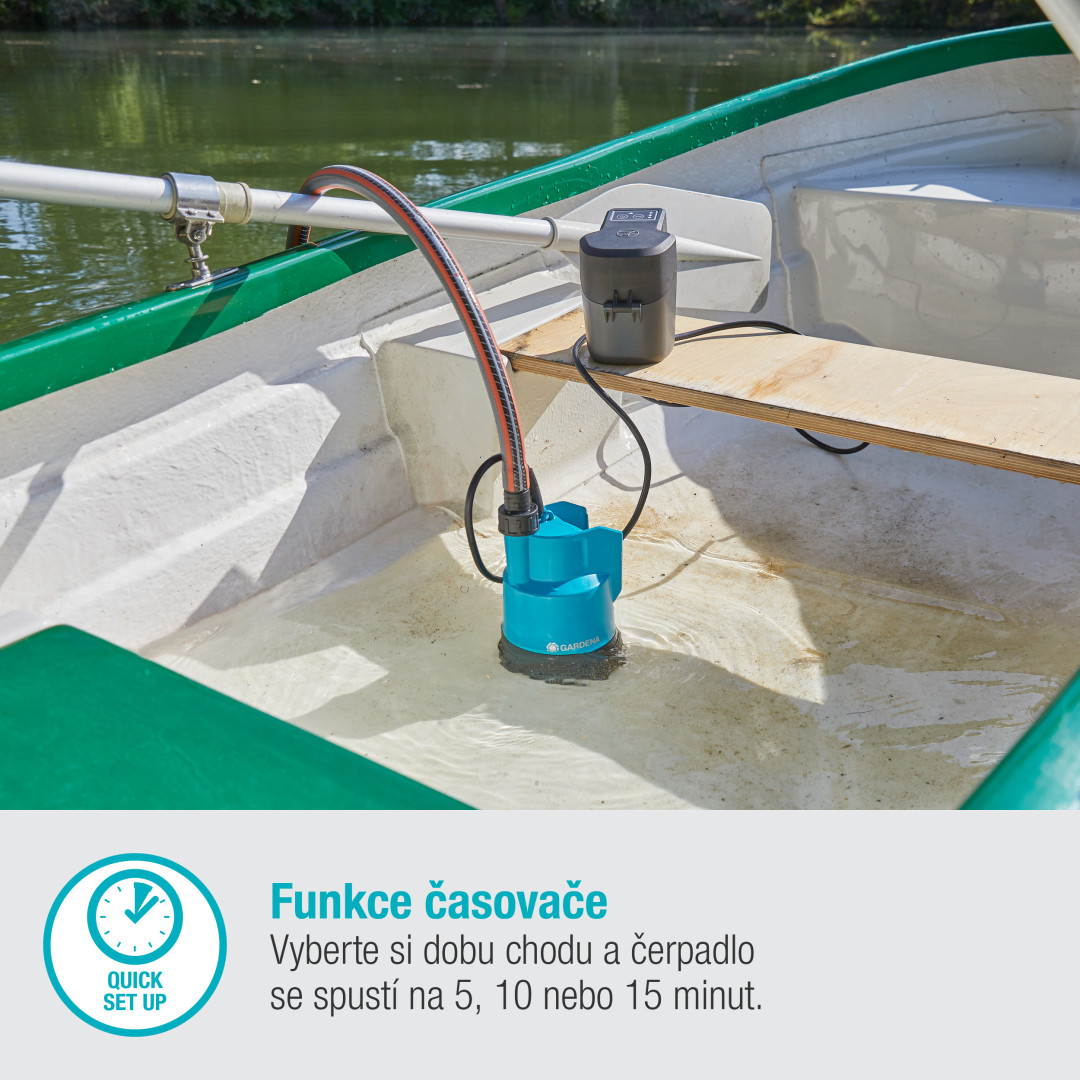 Gardena 14600-55 Ponorné čerpadlo pre čistú vodu 2000/2 18V P4A bez aku