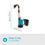 Gardena 14602-20 Akumulátorové bubnové čerpadlo 2000/2 18V P4A - sada