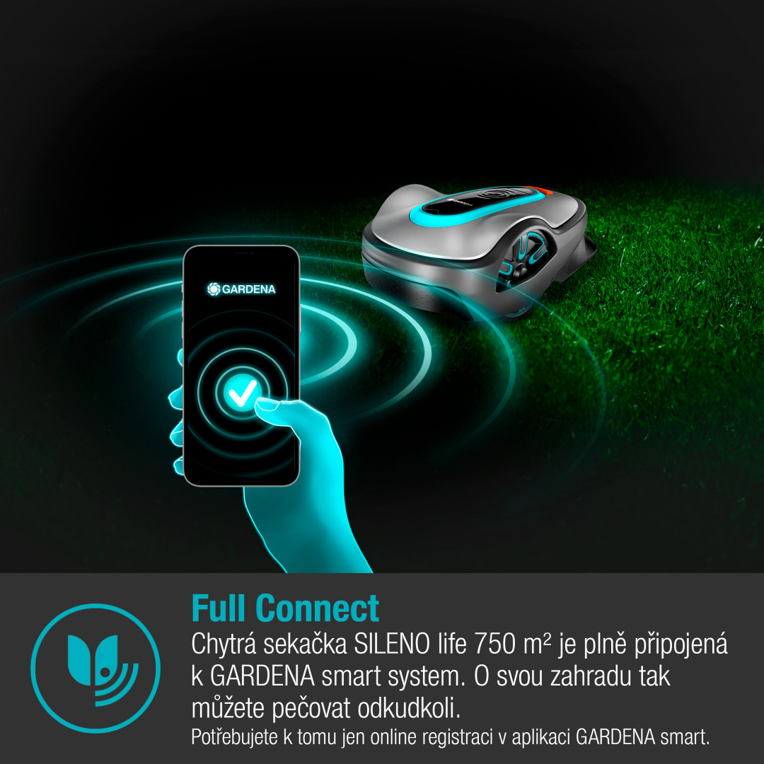 Gardena 19701-72 Robotická sekačka smart SILENO life 750m2
