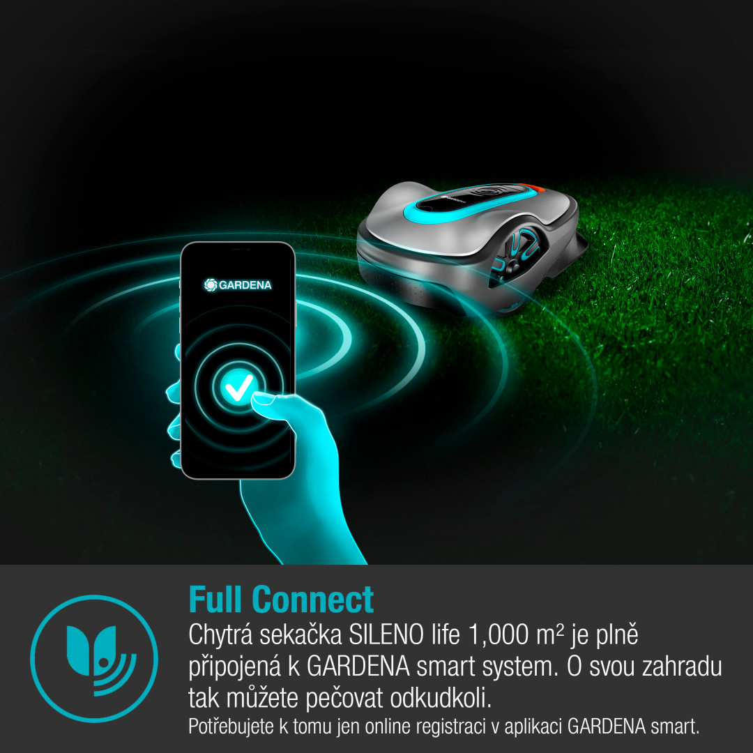 Gardena 19702-72 Robotická kosačka smart SILENO life 1000m2