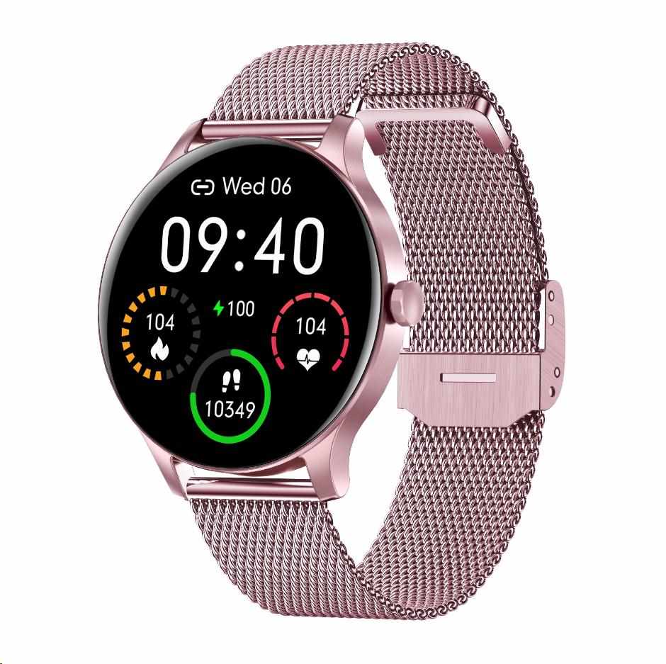 Garett Smartwatch Classy růžová, ocel