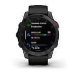 Garmin epix PRO Sapphire, Titán Black/ Black Silicone Band 010-02582-11