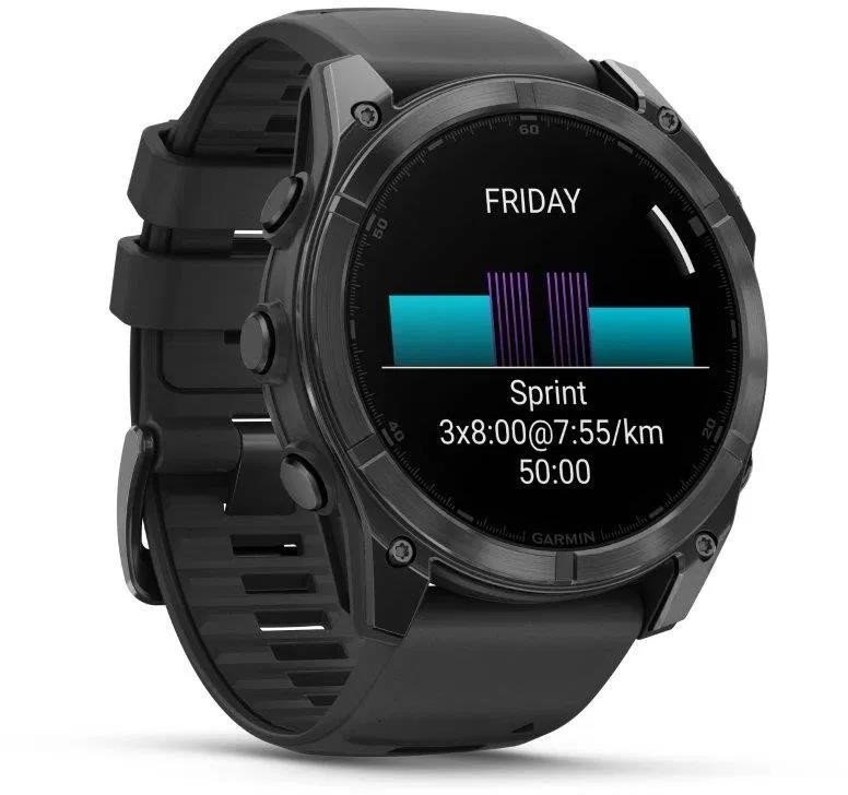 Garmin fenix 8 – 51 mm, AMOLED, SIate Grey, silikonový řemínek