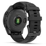 Garmin fenix® E - 47 mm, AMOLED, bridlicovo sivá oceľ, čierny silikónový remienok