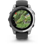 Garmin fenix® E - 47 mm, AMOLED, nerezová oceľ, čierny silikónový remienok