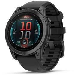 Garmin fenix® E – 47 mm, AMOLED, Slate Grey ocel, černý silikonový řemínek