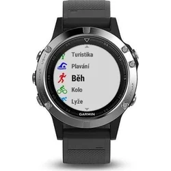 Garmin fenix5 Silver Optic, Black band