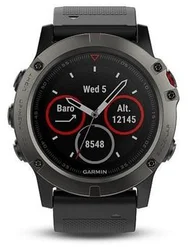 Garmin fenix5X Sapphire Gray Optic, Black band