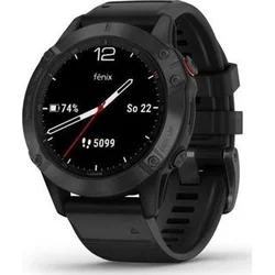 Garmin fenix6 Glass, Black/Black Band (MAP/Music)