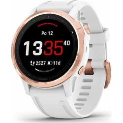 Garmin fenix6S Glass, RoseGold/White Band (MAP/Music)