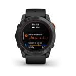 Garmin fenix7X PRO Solar Edition/ sivý / čierny remienok