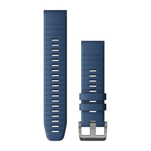 Garmin Řemínek QuickFit 22 mm, silikonový, tmavě modrý, stříbrná přezka