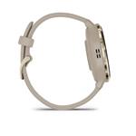 Garmin Venu 3S, Nerezová luneta Soft Gold, pouzdro French Gray, silikonový řemínek