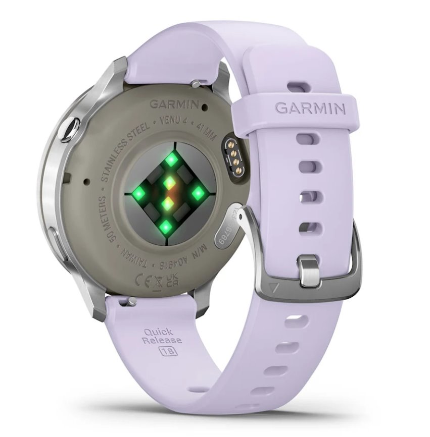 Garmin Venu 4 41mm, Silver / Periwinkle silikonový řemínek