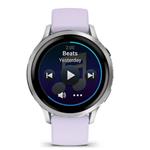 Garmin Venu 4 41mm, Silver / Periwinkle silikonový řemínek