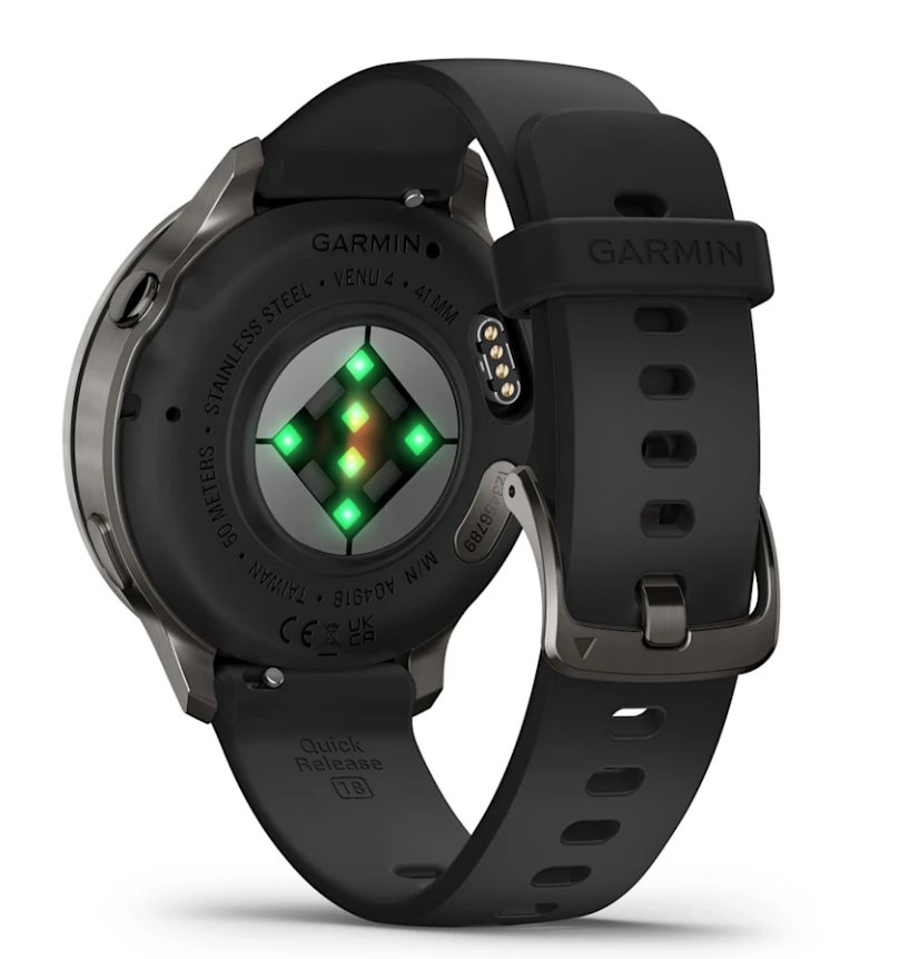 Garmin Venu 4 41mm, Slate a Černý silikonový řemínek