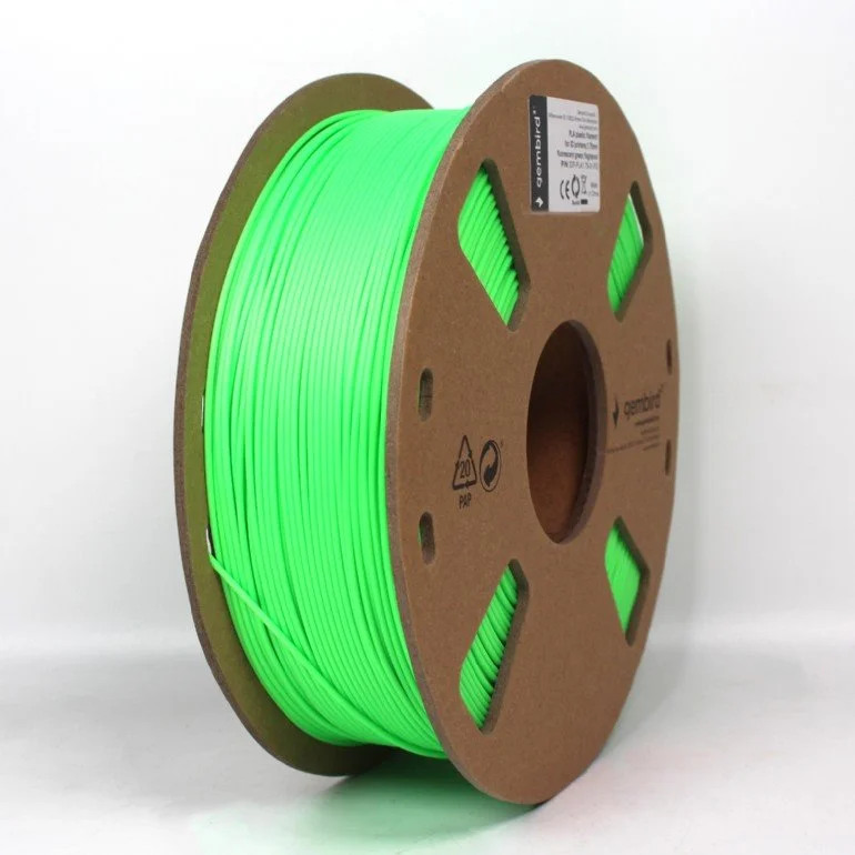 Gembird filament ABS 1.75mm 1kg, zářivě zelená