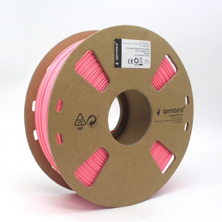 Gembird filament PLA 1.75mm 1kg, ružová 3DP-PLA1.75-01-P