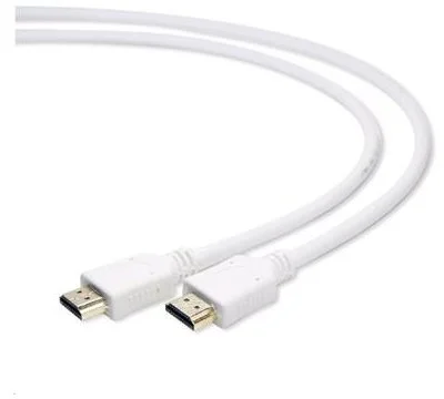 Gembird HDMI-HDMI 1,8 m, 1.4, M/M tienený, pozlátené kontakty, biely