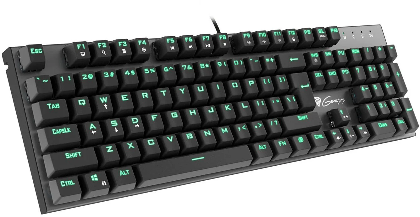 Genesis Thor 300, se zeleným podsvícením, US