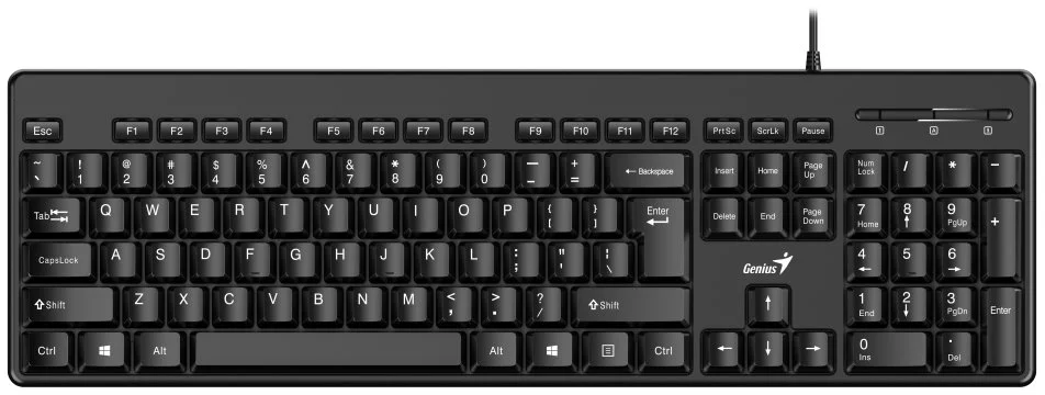 GENIUS KB-116/ Drátová/ USB/ černá/ CZ+SK layout