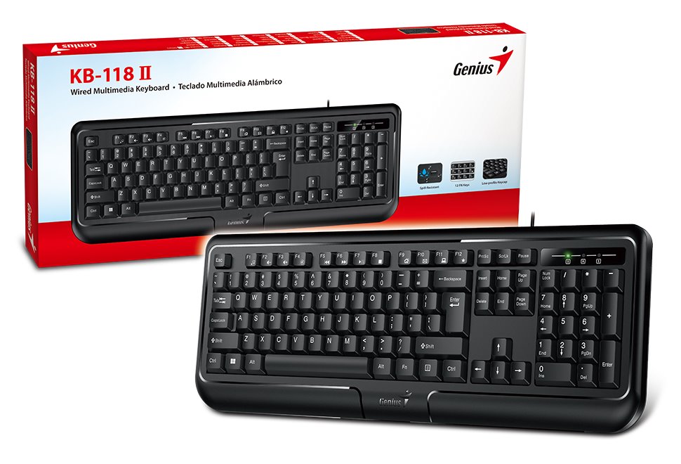 Genius klávesnice KB-118 ver. II (PS/2), CZ/SK