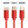 Geti kabel GCU 02 USB 3v1 červený samonavíjecí