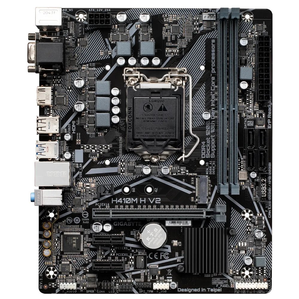 Gigabyte h410m установка m2