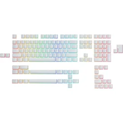 Glorious Aura Keycaps - 145 Keycaps, US-Layout, bílá