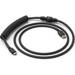 Glorious Coiled Cable Phantom Black, 1,37m, černý