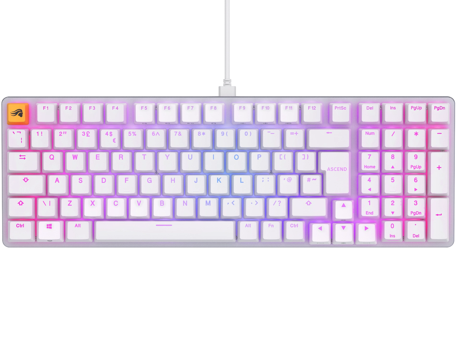 Glorious GMMK 2 Full-Size Barebone, ISO-Layout, biela