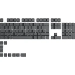 Glorious GPBT Keycaps - 115 PBT Keycaps, ISO, UK-Layout, Black Ash