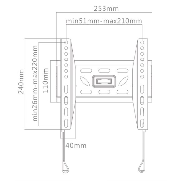 Gogen držiak TV fixný 23"- 42" GOGDRZAKFIXM2