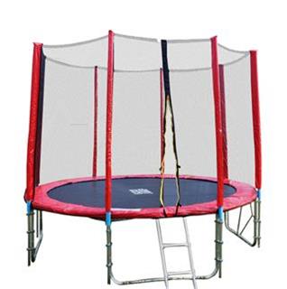 GoodJump 4UPVC červená trampolína 305 cm s ochrannou sítí + žebřík + krycí plachta