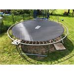 GoodJump 4UPVC modrá trampolína 366 cm s ochrannou sítí + žebřík - Inside