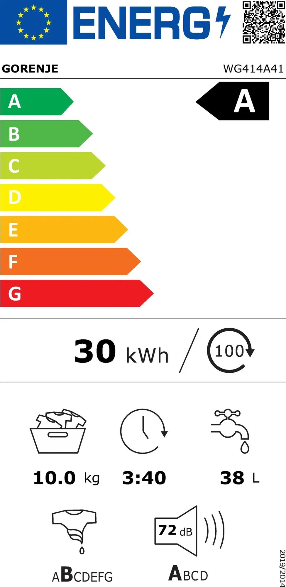 Gorenje WG414A41